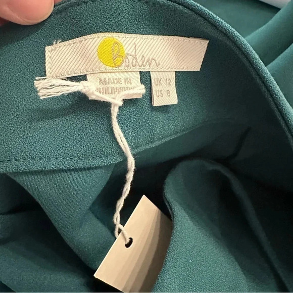 Boden Pleated Crepe Mini Side Zip Skirt in Green Size US 8 NWT - Picture 6 of 9